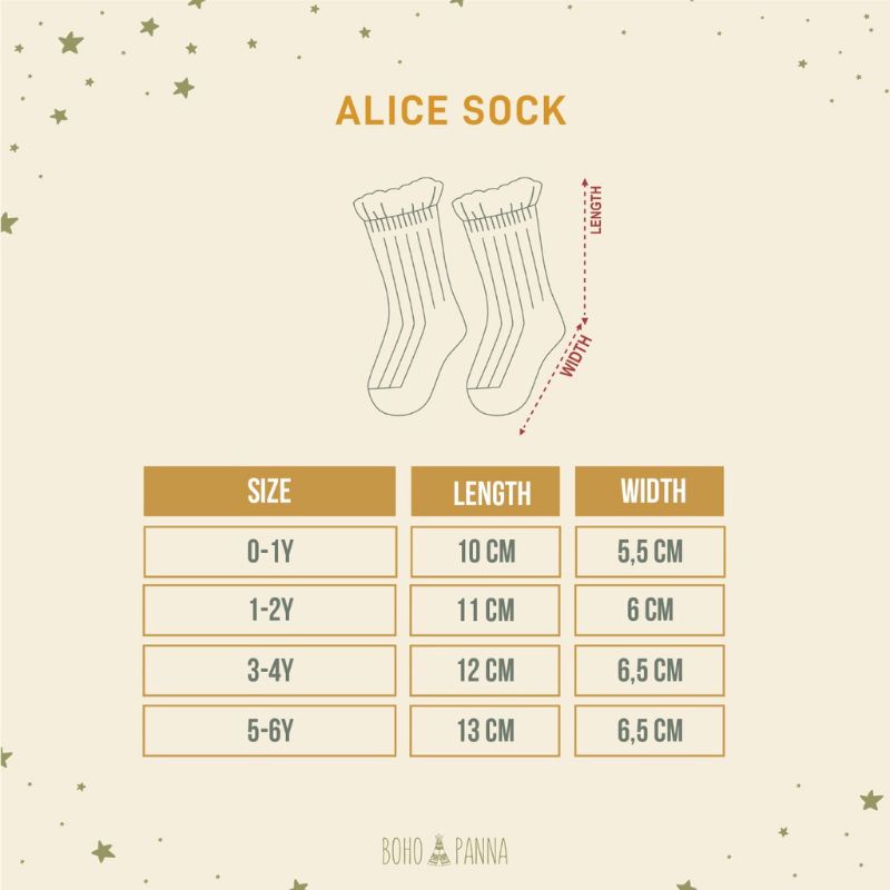 KAOS KAKI BAYI - ALICE SOCK BOHOPANNA