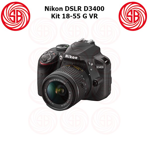 Kamera Nikon D3400 + 18-55, Camera Nikon D 3400 Kit, Crop Factor 24MP