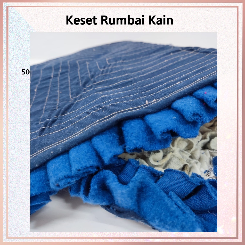 Keset Rumbai Kain Flanel 52cm - WARNA RANDOm