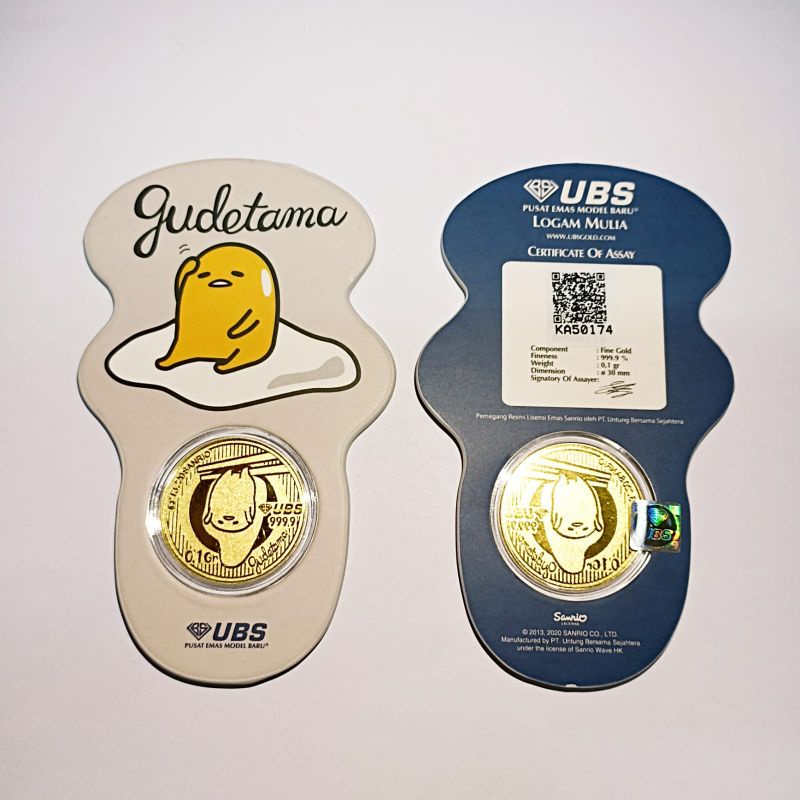 UBS Logam Mulia 24K Gudetama 0.1 Gram