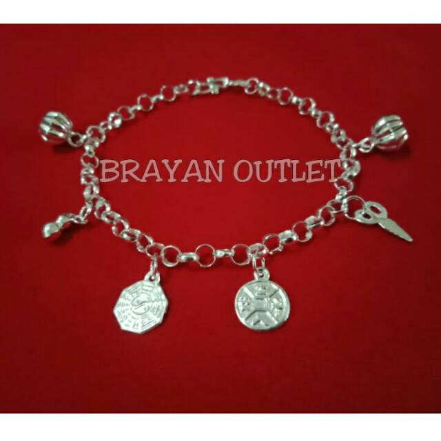 Gelang Kaki Perak Anak Bayi model Pakkua Holo Kerincingan New Edition Brayan Outlet