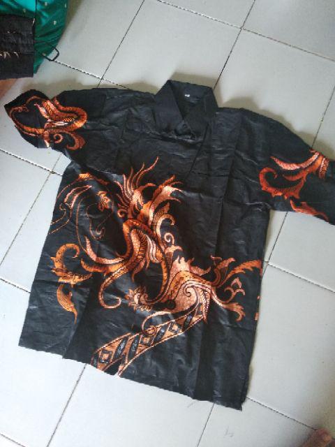 Bswart Batik Hrb026 Kenongo Hem Pendek Padi Pekalongan M L Xl Batik Pria Murah Modern Grosir Batik