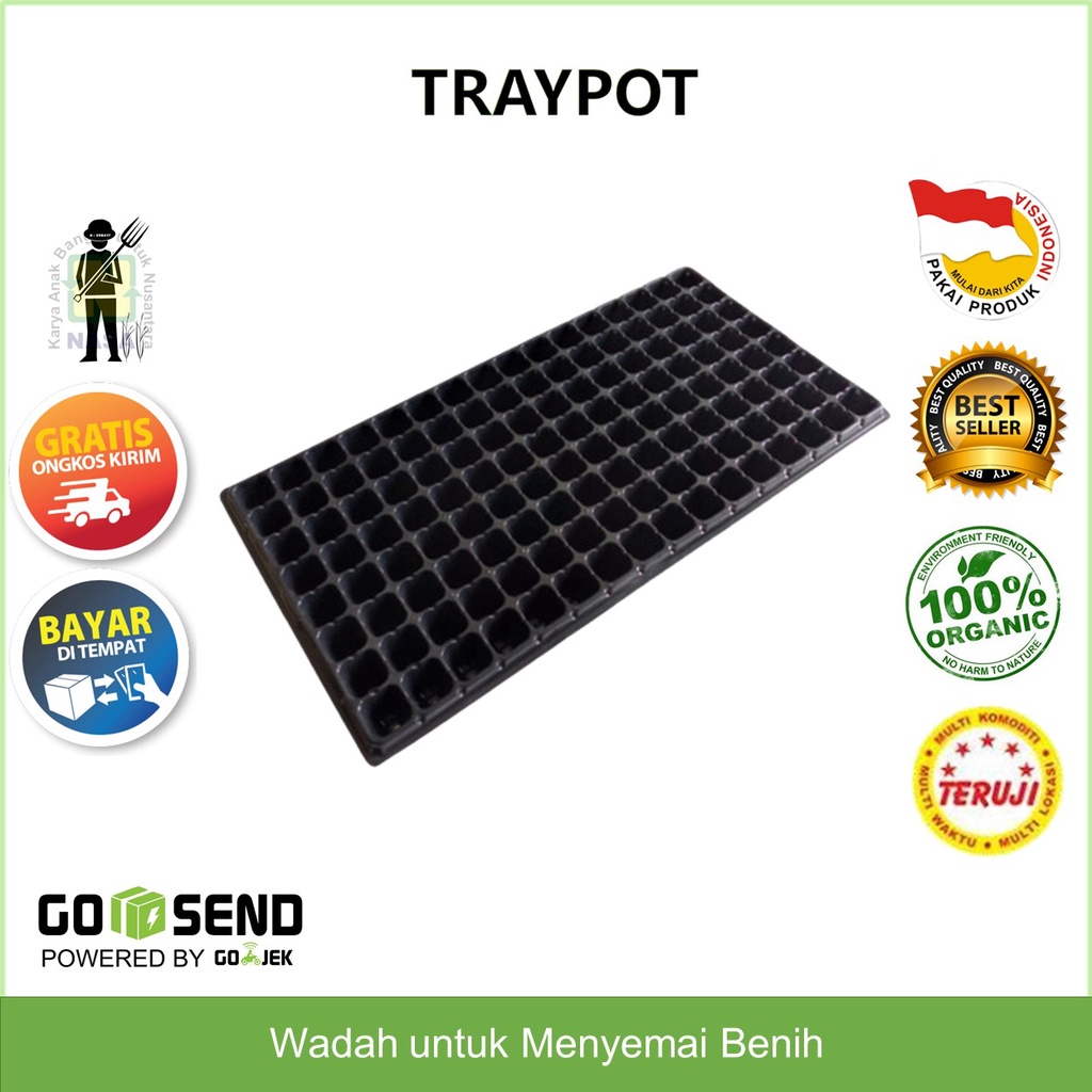 Tray Semai / Pot Tray / Tray Pot Bibit Hidroponik - Media Semai 200 Lubang