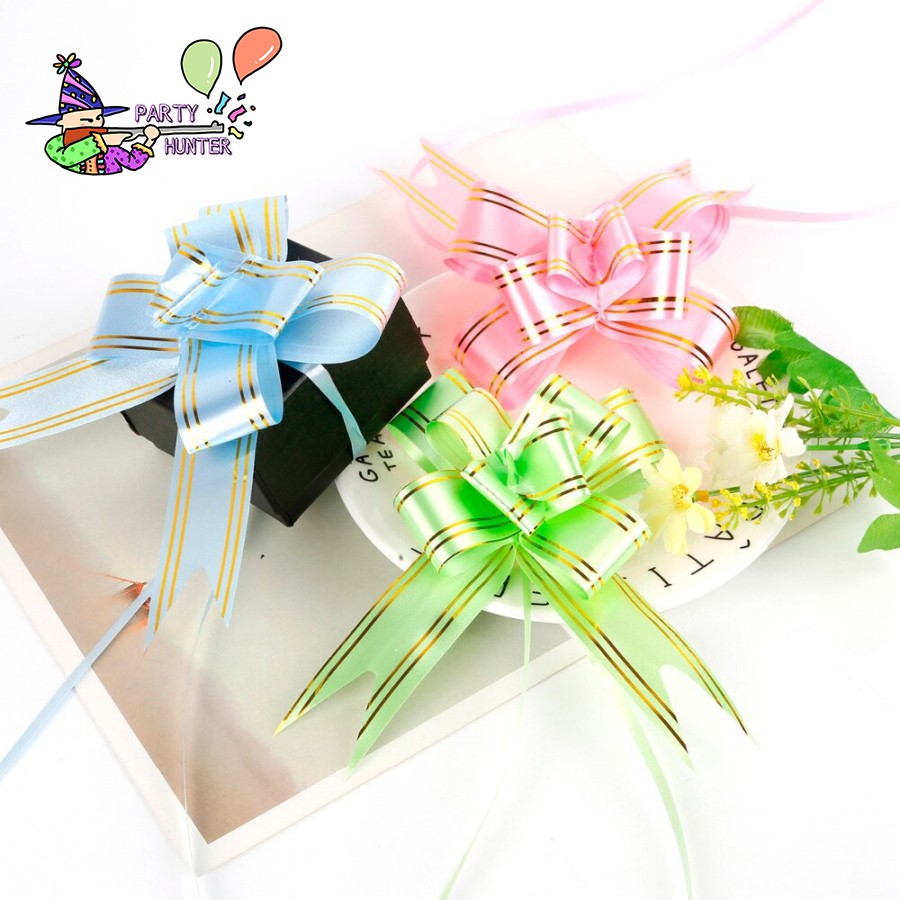 

Pita Tarik / Pita Serut List Emas / Gold Ecer 23, 32 dan 18 mm (5 pcs)