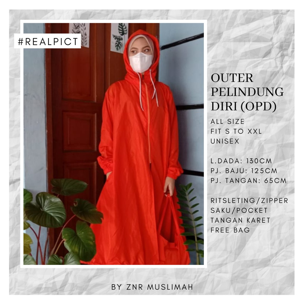 Outer Pelindung Diri | Outer APD Parasut | APD Hoodie Waterproof | Baju APD Outer Parasut Mayer