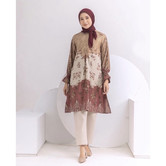 Charrana Tunik Heaven Lights - French Rose - Size L - DEFFECT (BACA DESKRIPSI)