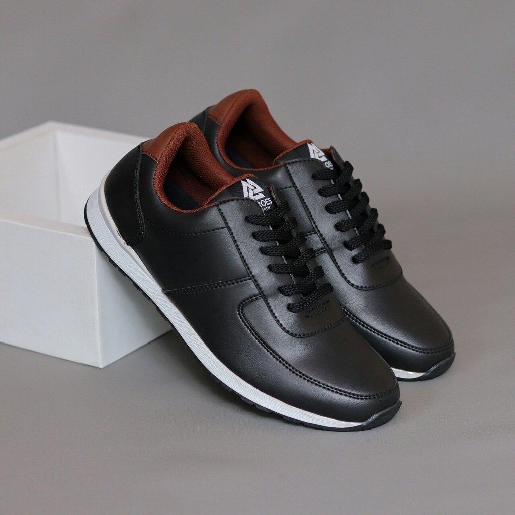 Xshoesbdg.id  x Frey Sepatu Sneakers Pria Formal Casual Semi Kulit Santai Kerja Nongkrong Sepatu Pria