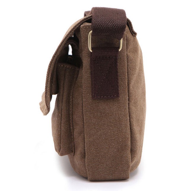 Dxyizu Tas Selempang Messenger Bag Bahan Canvas - 1008 - Brown