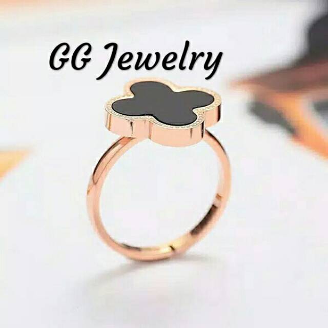 GG JEWELRY cincin Semanggi Titanium Rose Gold#CC-103