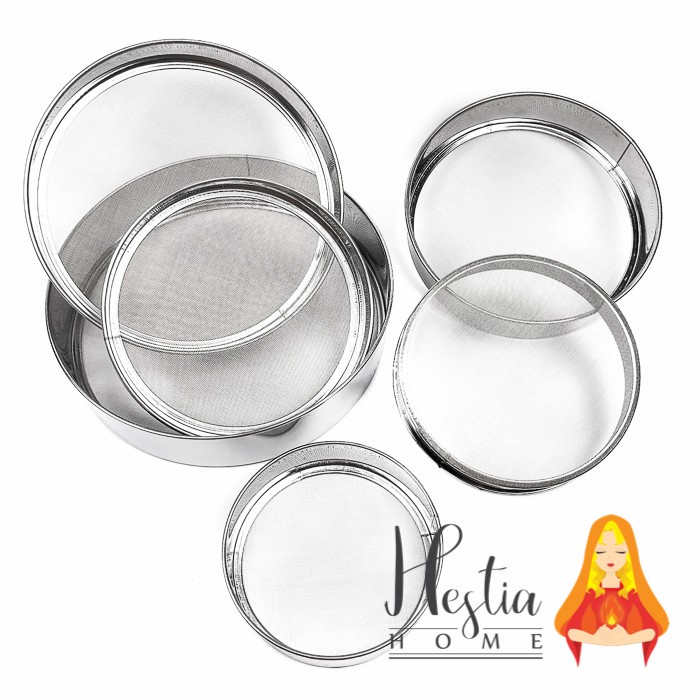Saringan Ayakan Set 6pc Tepung Kopi Teh Halus Strainer Stainless Bubuk