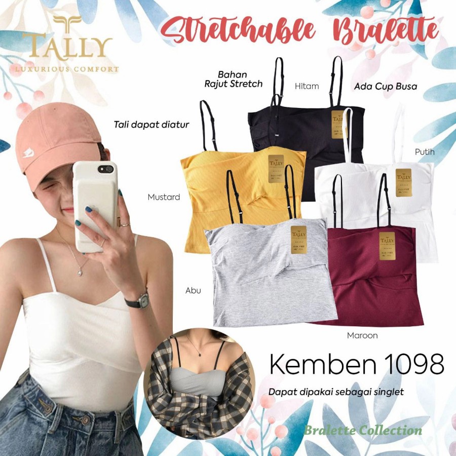 TALLY BRA KEMBEN BRALETTE 1098 FREE SIZE BAHAN KATUN