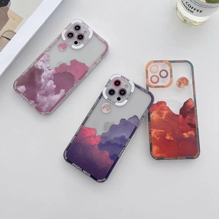 Compatible For iPhone 14 13 12 11 Pro Max X XR Xs Max 8 7 6 6s Plus SE 2020 Soft Case Pelindung Motif Cat Air Untuk