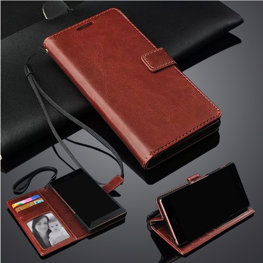 Case Wallet Leather Flip Case Oppo a54 - Oppo A54 2021 NEW casing hp leather dompet kulit FLIP COVER