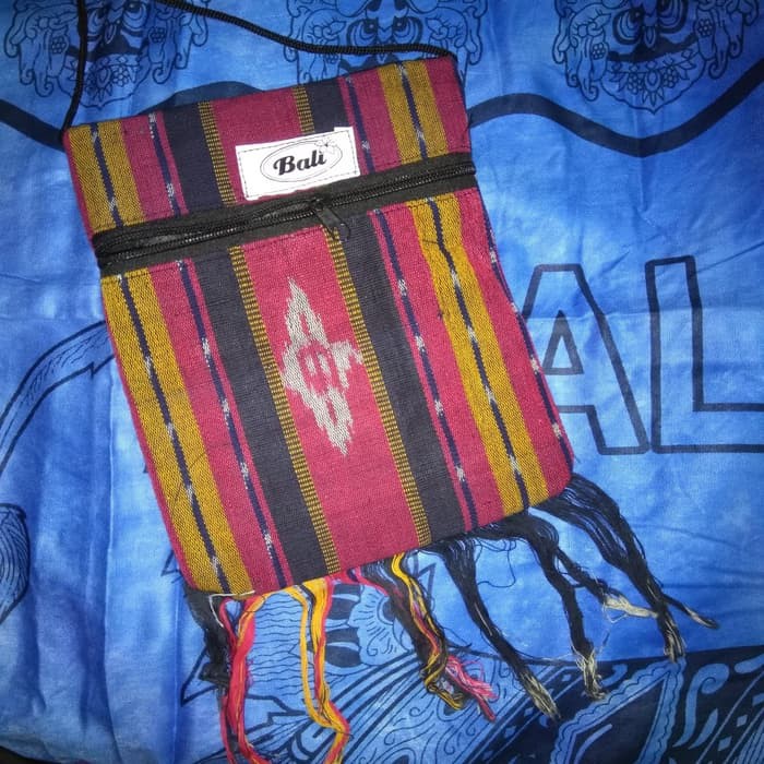 tas mini rumbai selempang tenun bali  souvenir  oleh oleh bali