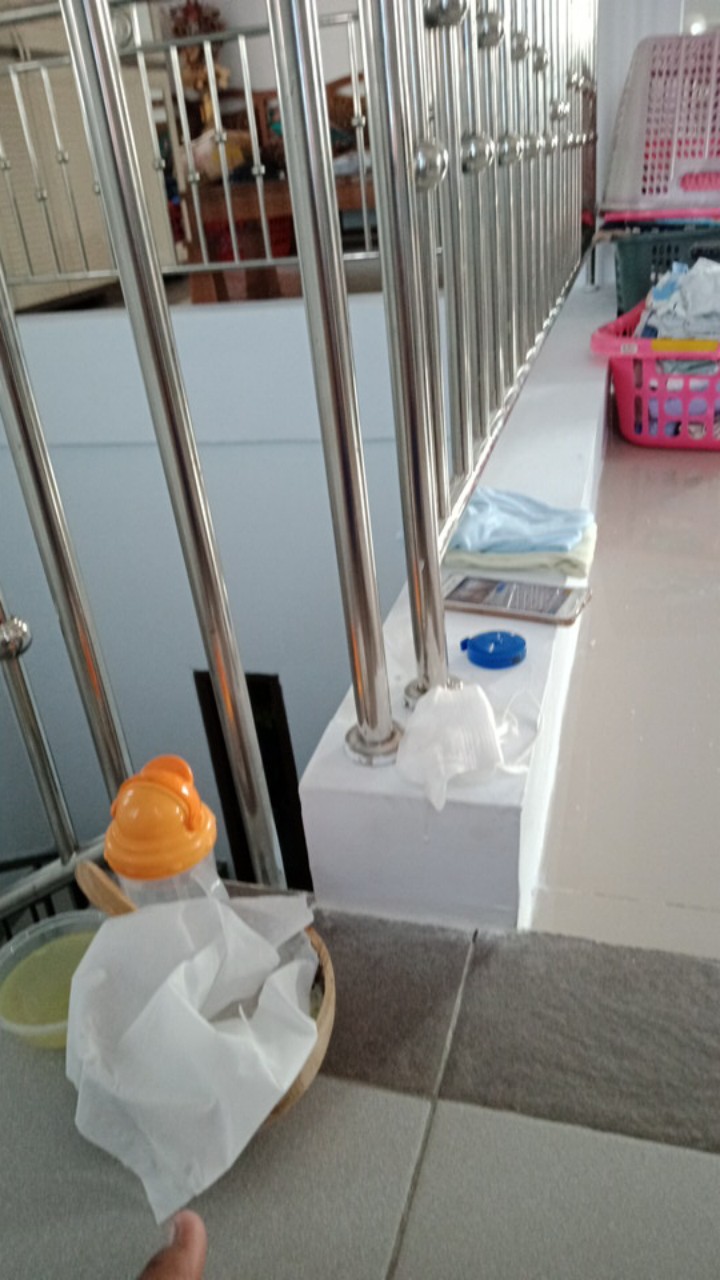 Batik Couple Keluarga Ayah Ibu Anak Motif Blarak Biru