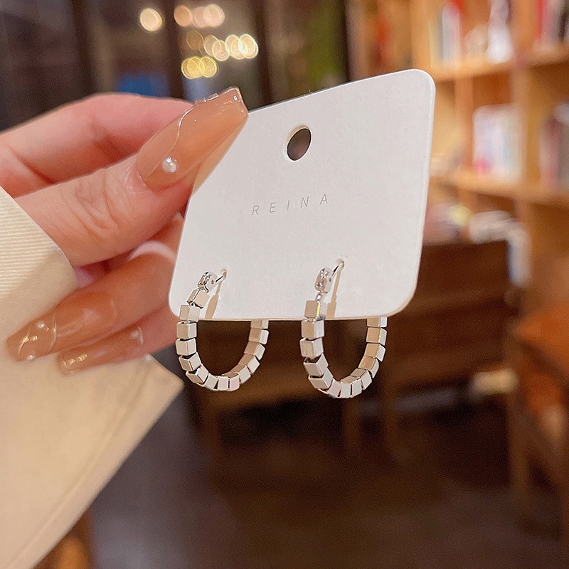 Anting Bulat Bahan Sterling Silver 925 Mewah Untuk Wanita