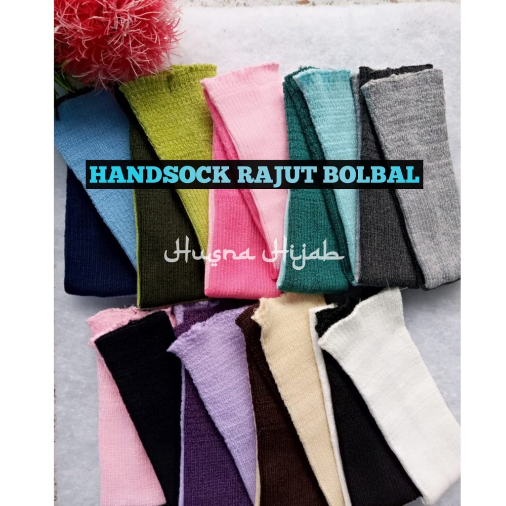 [HUSNA HIJAB] Handsock Rajut 2 Warna Isi 1 Lusin (12 Pcs) / Grosir Manset Rajut