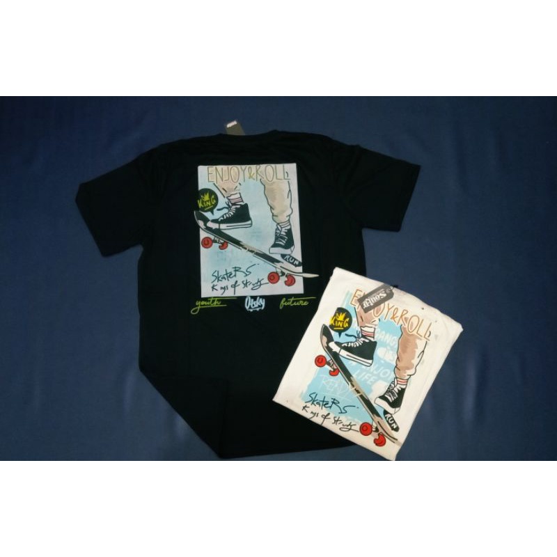 Locpreins - Kaos Distro Otsky Skate / Kaos Polos / Kaos Hitam / T-Shirt
