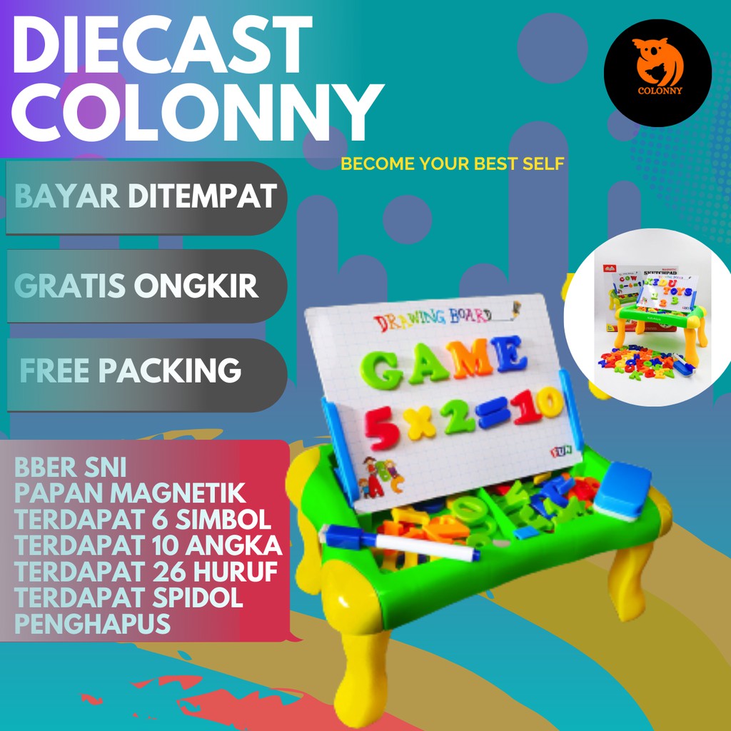 

Papan Tulis Anak Mainan Edukasi Whiteboard Magnet Mainan Belajar Menulis Dan Menggambar
