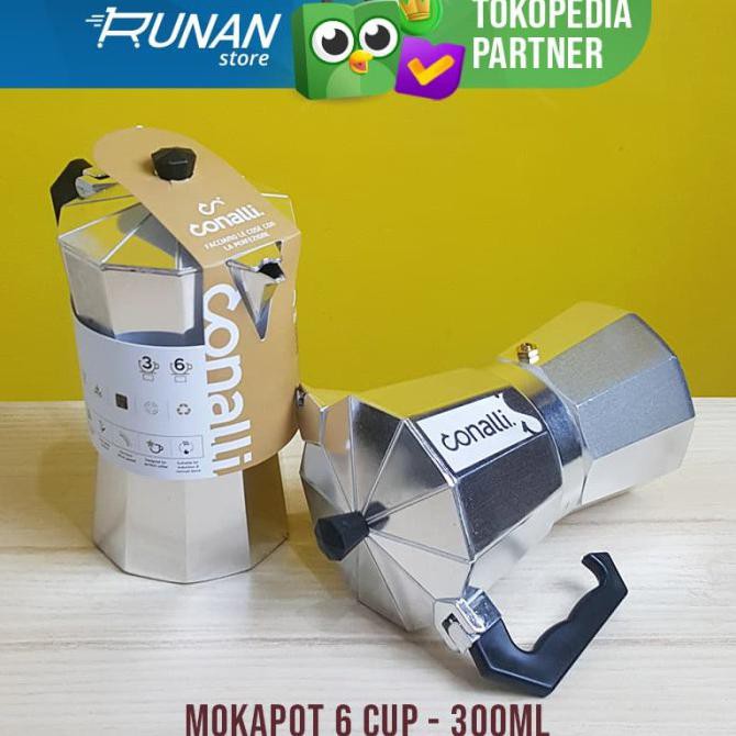 Mokapot 300ml 6 Cup Moka Pot Alat Pembuat Espresso Maker Moka Pot 300