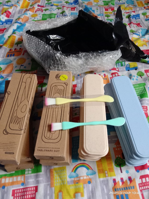 Sendok Garbu Sumpit Set Bahan Jerami Import Murah