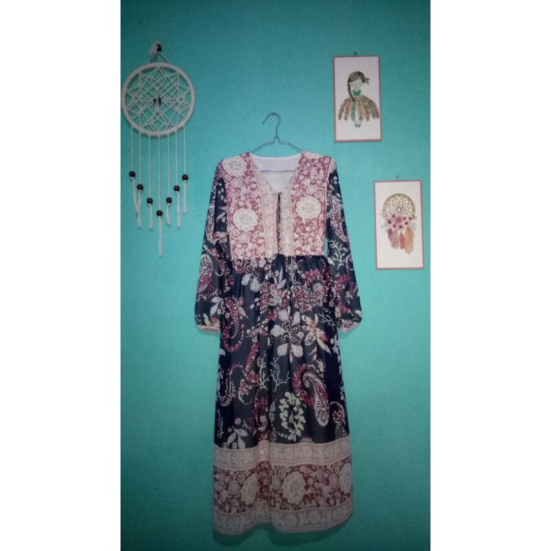 Gamis Ceruty Printing Babydoll Premium