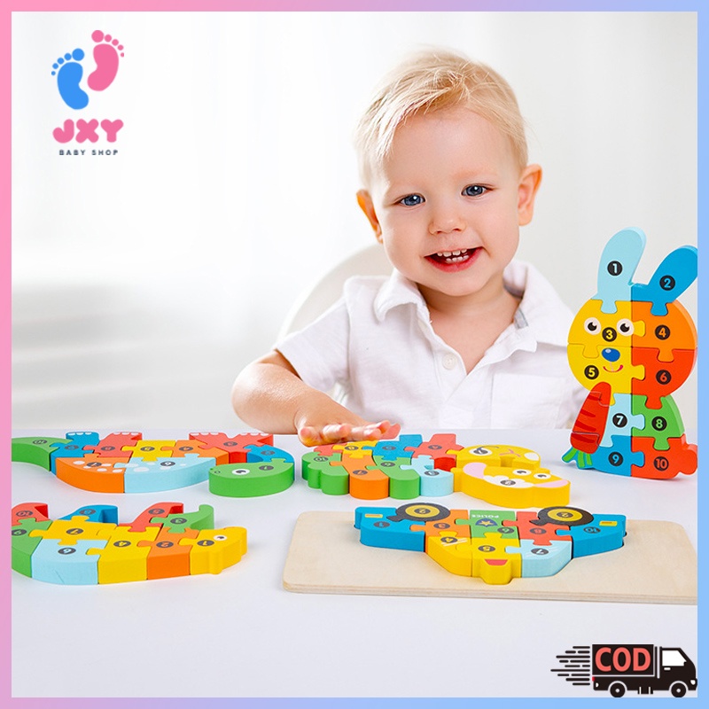 Mainan Puzzle Kayu Anak 3D Jigsaw puzzle Lucu  L274