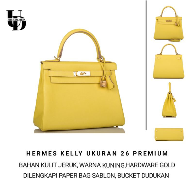 Tas Togo Kely Ukuran 26 Warna Kuning Premium Tas Selempang Wanita Import