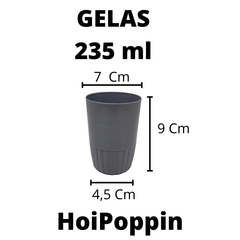 HPP - GELAS 250ML - GELAS ABU-ABU - GELAS PLASTIK - GELAS WARNA - GELAS TEH - GELAS PROYEK - GELAS KECIL - GELAS PLASTIK MURAH