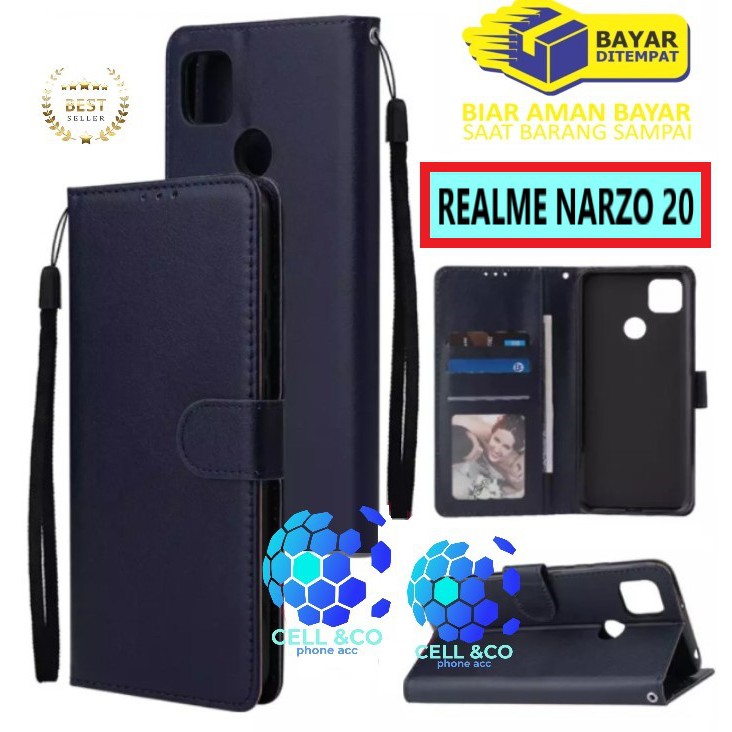 Flip cover REALME NARZO 20 Flip case buka tutup kesing hp casing flip case leather wallet