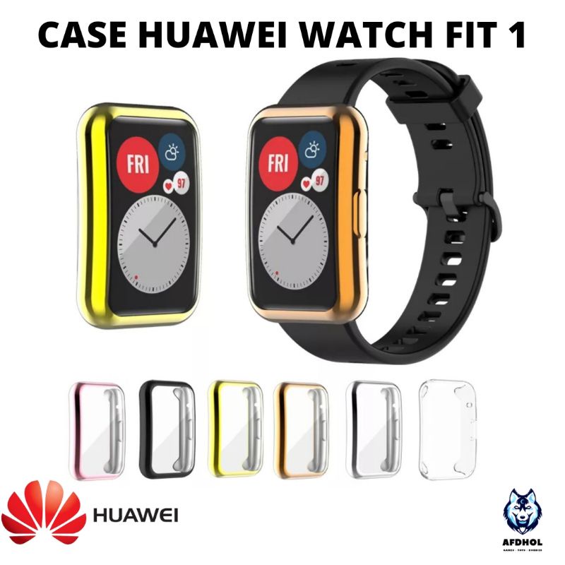 BUMPER TPU CASE HUAWEI WATCH FIT 1 SOFT SILICONE SILIKON SHELL CASING COVER BODY SCREEN PELINDUNG ANTI GORES LAYAR HUAWEI WATCH FIT 1 PROTECTOR FULL BODY SCREEN SCREEN GUARD LCD HUAWEI WATCH FIT 1 SOFT SILICON