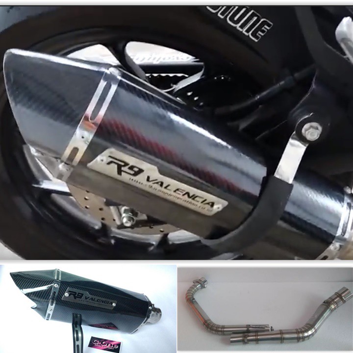 Costum Knalpot Racing CBR150 R9 Valencia Carbon Full Syistem