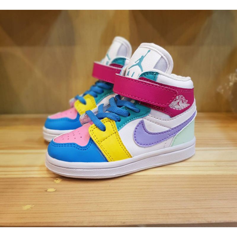 SEPATU JORDAN ANAK CEWEK PREMIUM QUALITY JORDAN KIDS RETRO MULTICOLOR