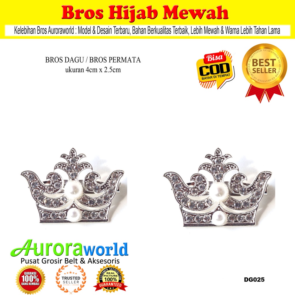 Auroraworld Bros Hijab Bros Mewah Kualitas Super bisa COD