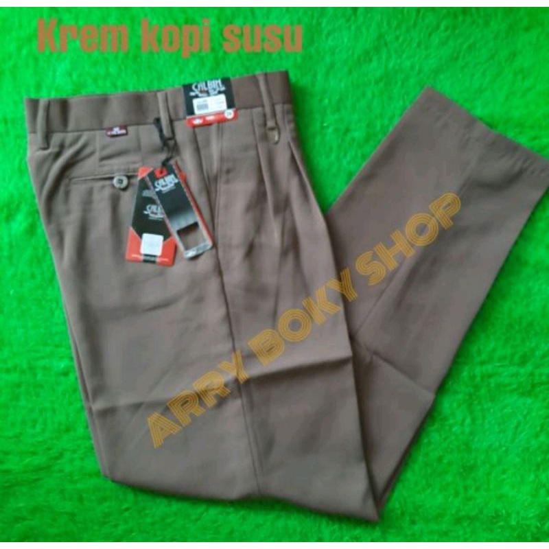 Celana CALBIN Formal COKLAT MUDA ( 100% Original ) 27 - 38