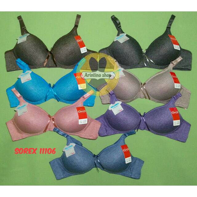 Bh Bra Sorex 11106 {Cup Sedang} Melange | Busa Tipis Tanpa Kawat | Basic |