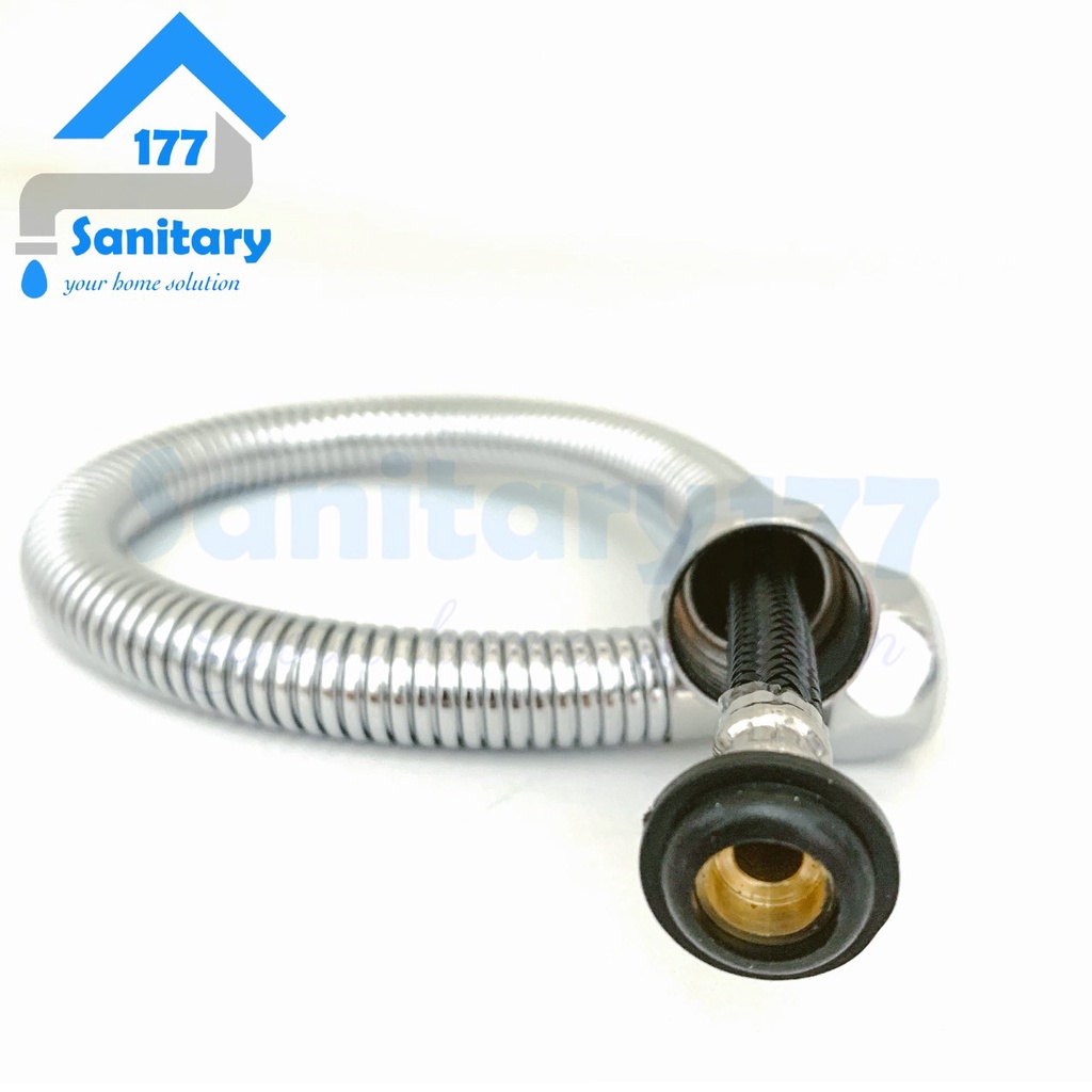 Selang air panas stainless 304 Fleksibel 30cm 40 cm 50cm AER-selang flexible hose anyam sus304 anyaman high pressure Wastafel Shower Water Heater selang stainless 304 sus304 kuningan brass tebal bagus hose panas dingin