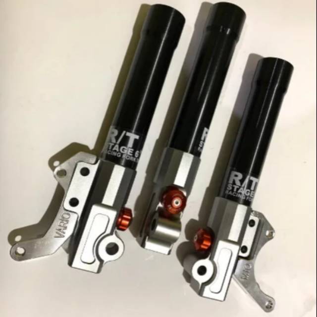 Tabung shock depan RT Stage 6 beat scoopy vario 110 125 150 sonic supra cs1 Fu breket brembo nissin