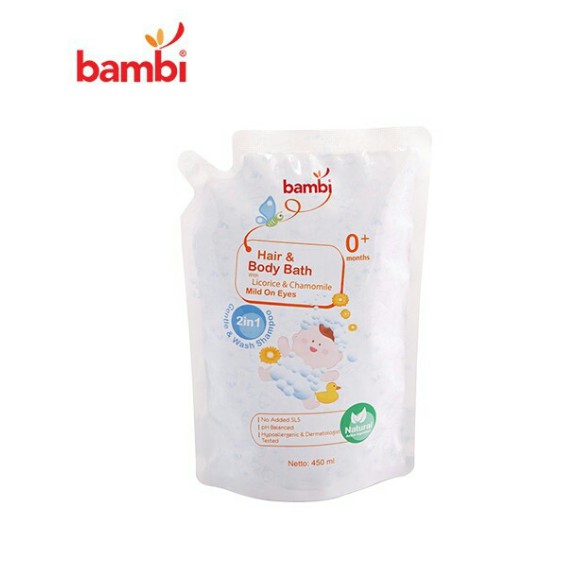 Bambi Hair &amp; Body Bath (refill)  2 in 1 450ml 8591