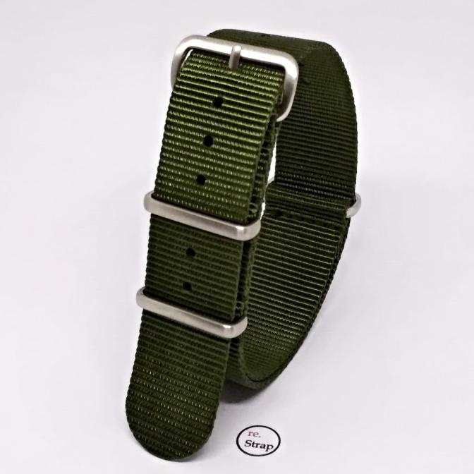 Tali Jam Nato Strap [Br-15] Army Green 20Mm 22Mm Terbaru