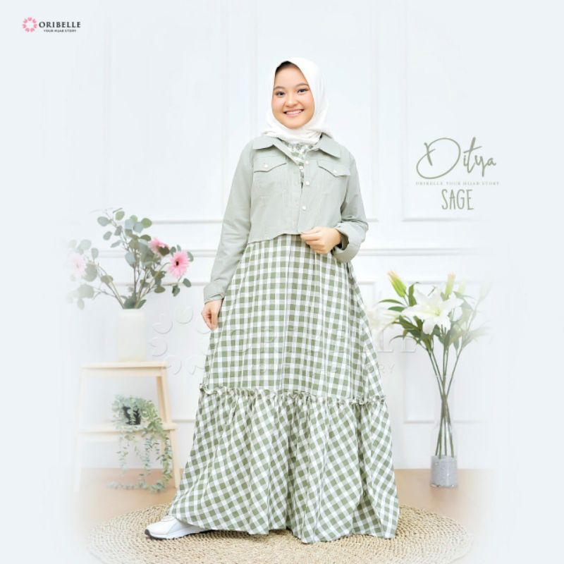 GAMIS OUTER CROP DITYA ORIGINAL ORIBELLE || MOM &amp; KIDS