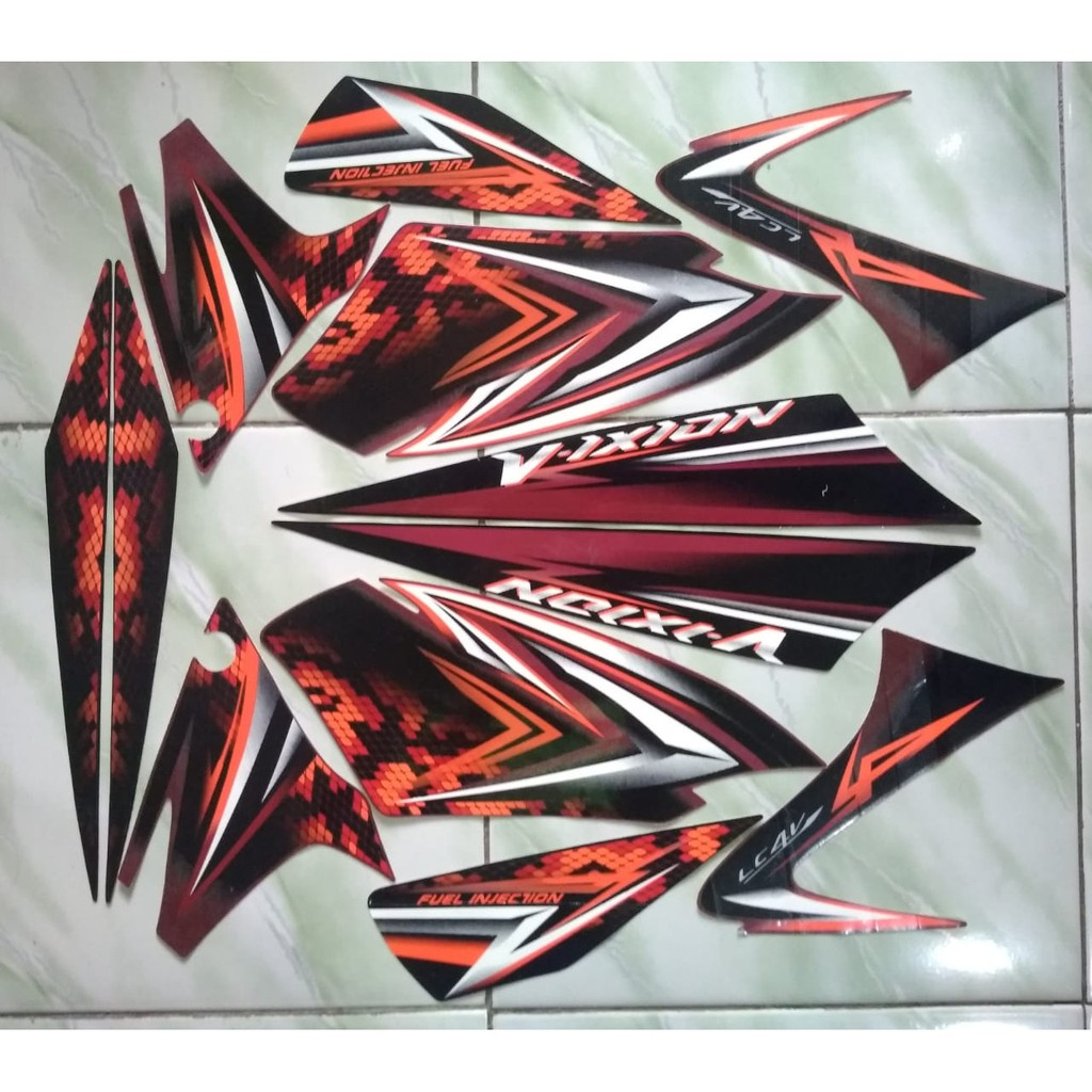 stiker striping yamaha vixion old 2008 merah