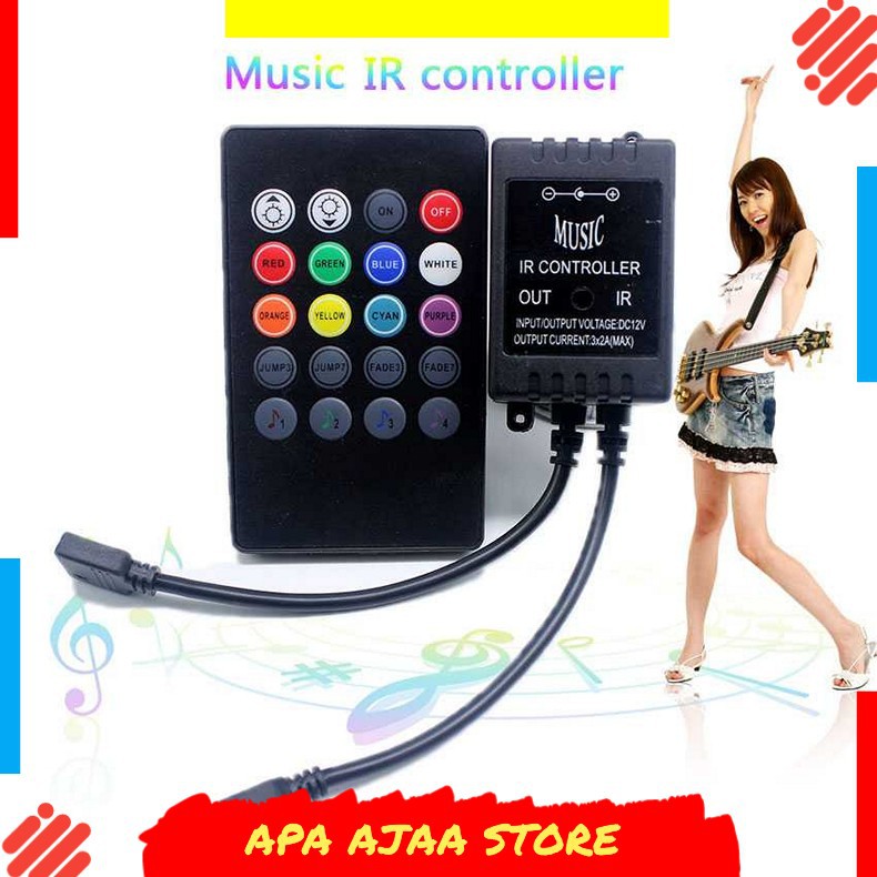 Best Seller ! Sensor Suara Sound Music Control Lampu LED Strip dengan Remote Control