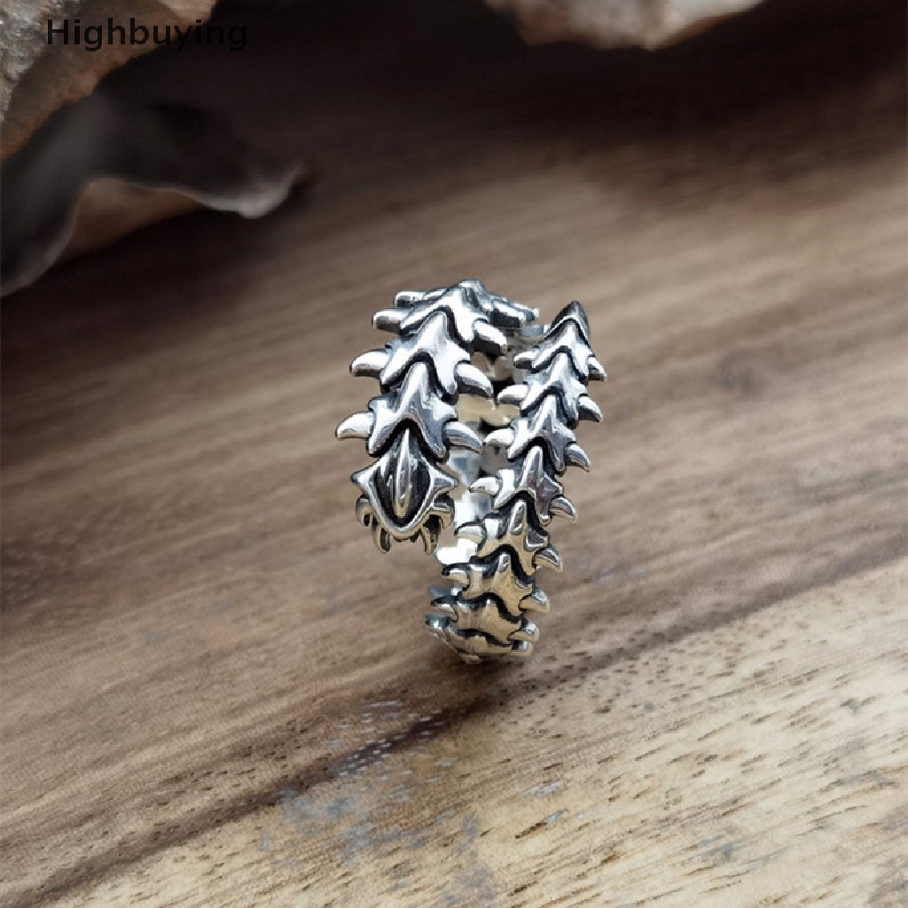 Hbid Cincin Model Terbuka Bahan Metal Desain Lipan Gaya Punkgothicvintage Untuk Priawanita