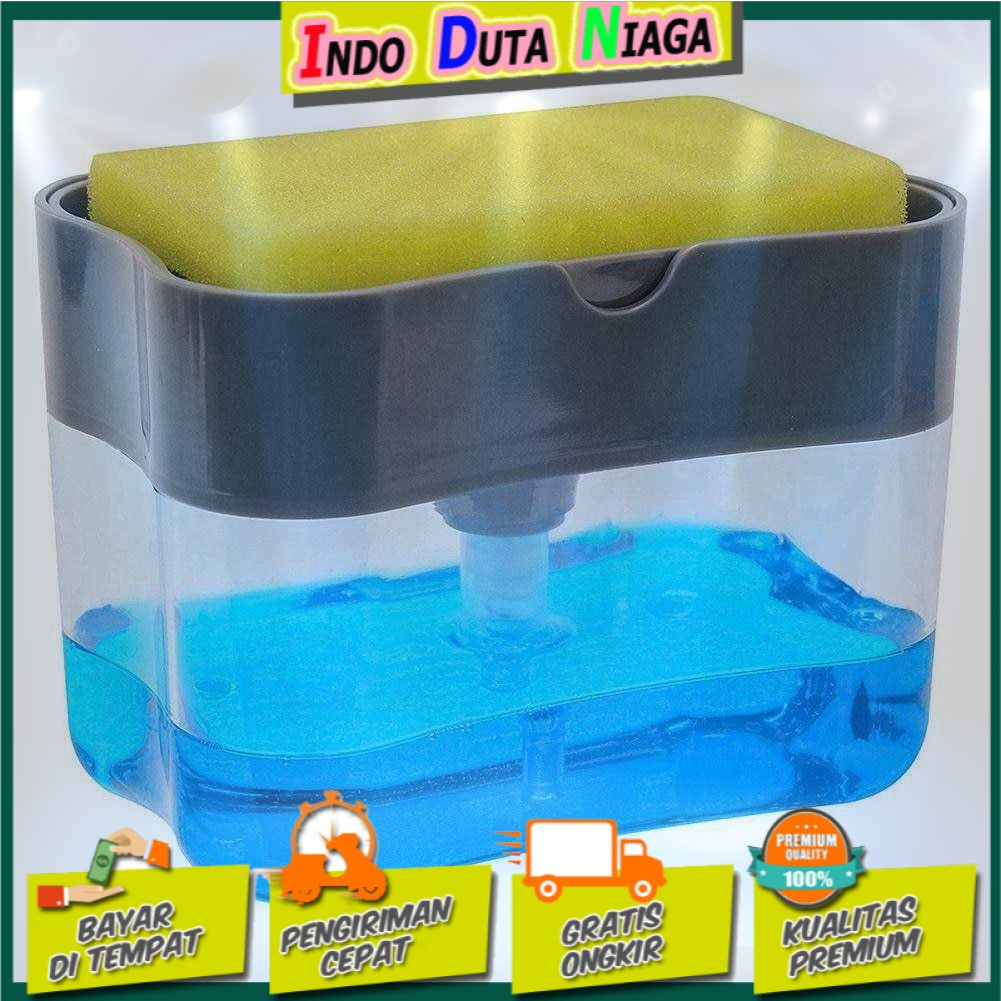 HOUSEEN Kotak Dispenser Sabun Cuci Piring Hand Push Sponge - O933