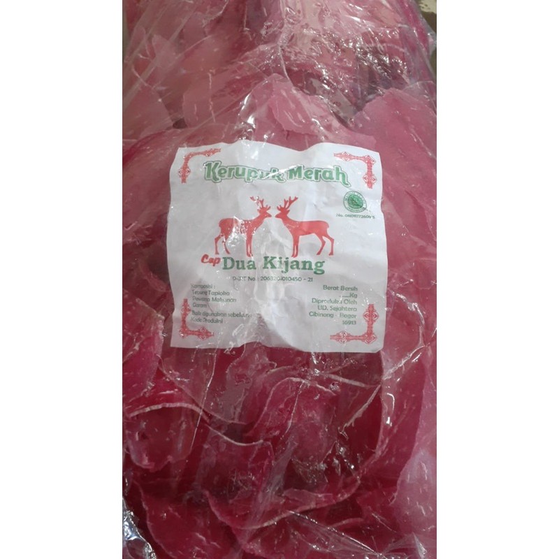 kerupuk merah padang 500gr