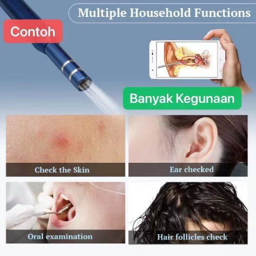 PEMBERSIH TELINGA KAMERA EAR CLEANER EARPICK KOREK KUPING LED PEMBERSIH PENYEDOT KOTORAN TELINGA 17