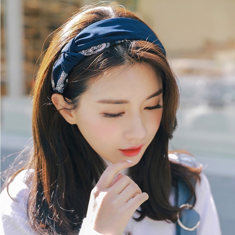 Caliloops Bando Bandana Rambut Simpul Batik Korea Dewasa Aretha