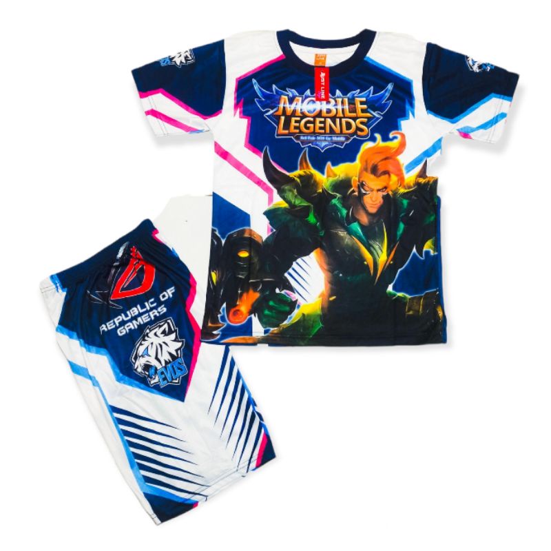 SETELAN BAJU ANAK MOBILE LEGENDS/setelan baju anak free fire/