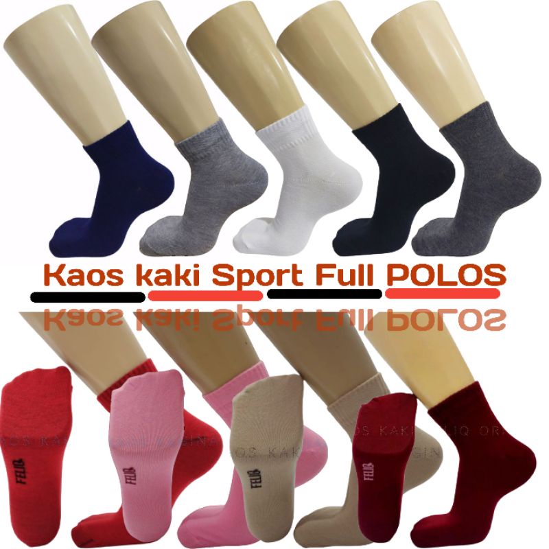 Perpasang Kaos Kaki Tebal Bahan Pe/Kaos Kaki Ankle Sport Feliq